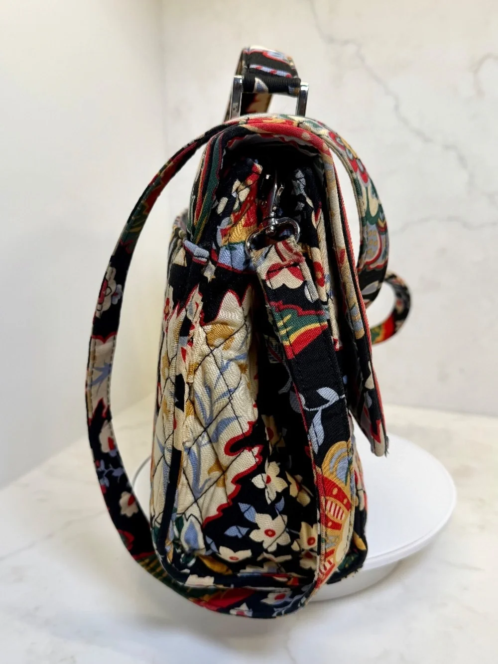 Vera Bradley Versailles Julia Crossbody Bag with Turnlock Closure